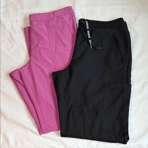 Pink and Black Scrub Pants